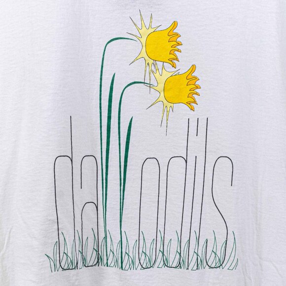 Daffodils Flower Art T-Shirt Hanes XXL VTG 70s 80s Grunge Retro Hipster - Picture 3 of 7